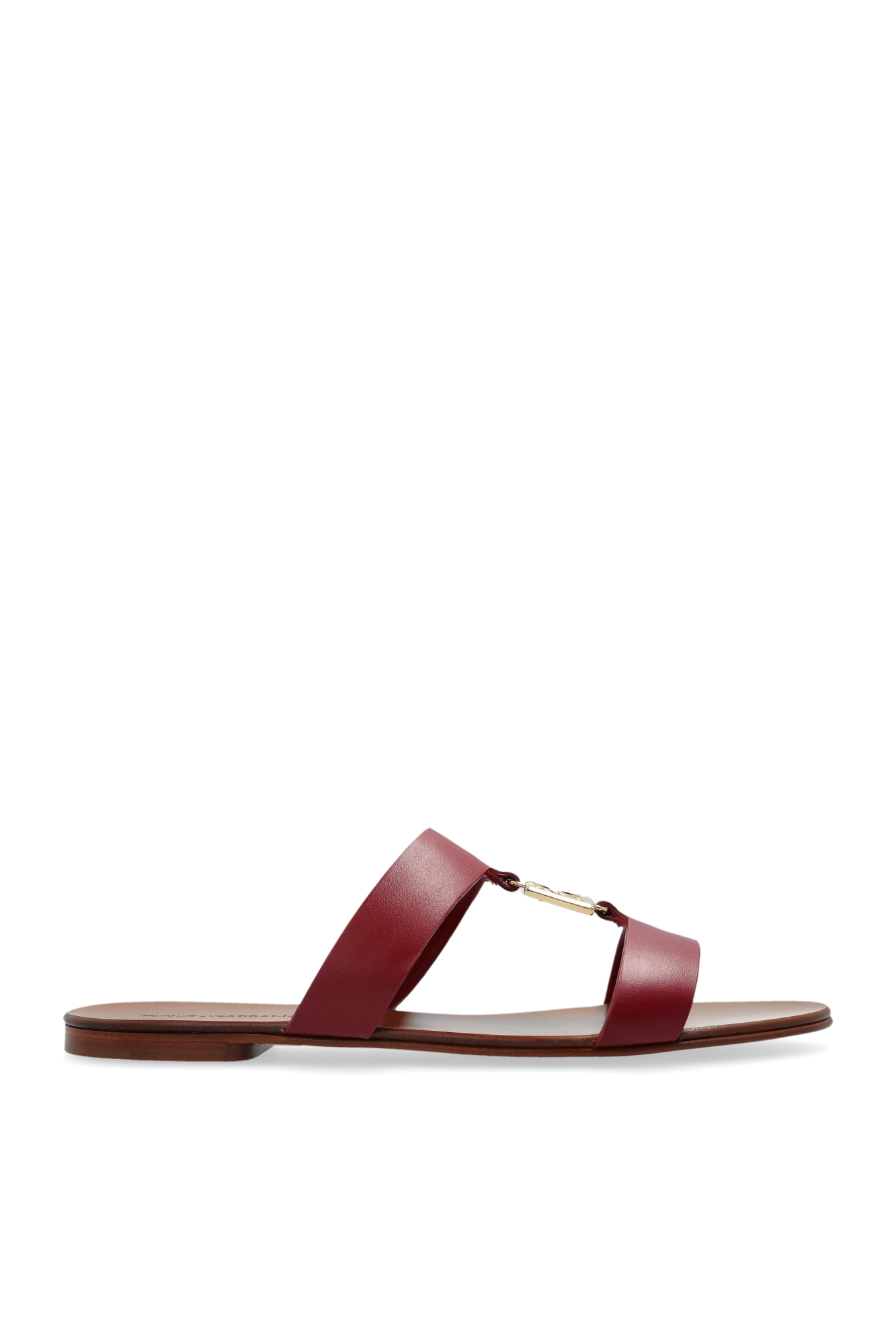 Red Slides with a logo-shaped appliqué Dolce & Gabbana